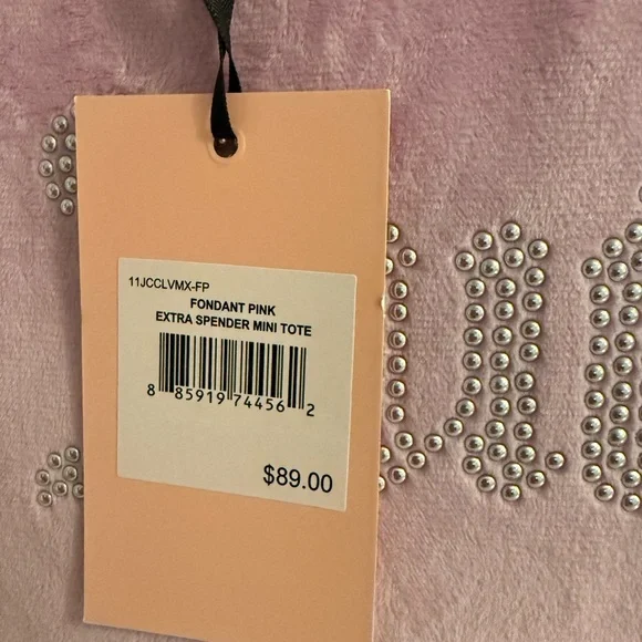 Juicy Couture Light Pink Velvet Tote - Picture 5 of 8